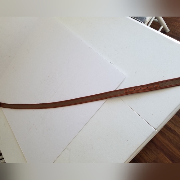 Michael Kors Men's Leather Trim Belt Silver Plated Buckle Size 40 Tan - Picture 8 of 15